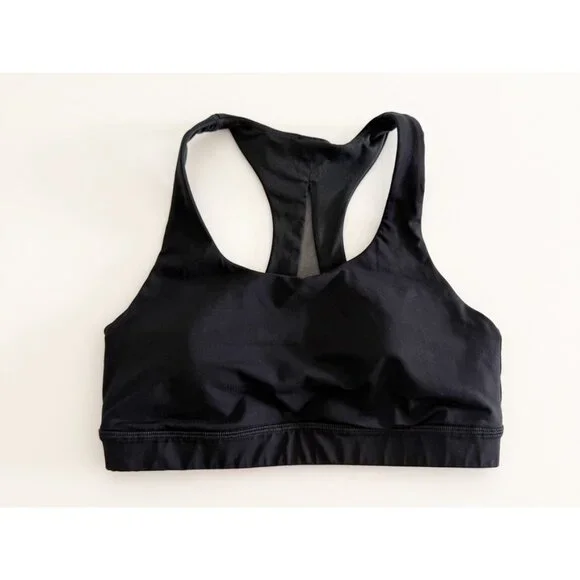 Lululemon Women's Training Invigorate Black Mesh Racerback Sports Bra Size 6 - Picture 4 of 15